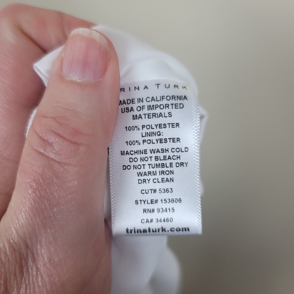 Trina Turk Banning Crepe White Jumpsuit size 0 - Picture 11 of 11